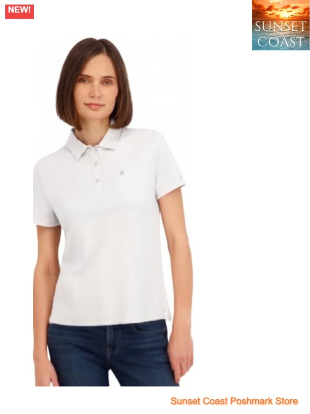 Spyder Women's Short Sleeve Polo Top Performance Golf Shirt